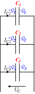 3 condensateurs en parallle